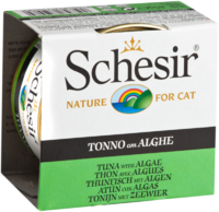 Влажный корм Schesir Cat 85г консервы для кошек ж/б Тунец, Морские водоросли 0082