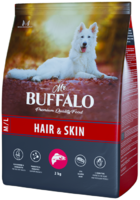 Сухой корм Mr Buffalo hair&skin 2кг для собак средних и крупных пород с чувствительной кожей  Лосось (8878)