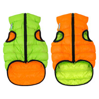 Двусторонняя курточка AiryVest оранжево-cалатовая, размер S30