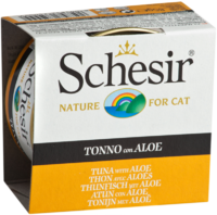 Влажный корм Schesir Cat 85г консервы  для кошек ж/б Тунец, Алое 0099
