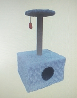 Когтеточка 008 Дом квадратный меховой