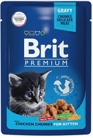 Brit Premium Kitten Влажный корм для котят с Цыпленком в соусе (85 г) 8809