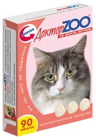 Доктор ЗОО  д/кошек  Биотин со вкусом ветчины 90 шт
