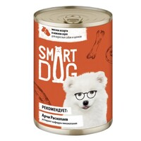 Smart Dog влажный корм консервы 850г для взрослых собак и щенков мясное ассорти в нежном соусе