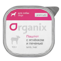 Organix влажный корм 100г консервы для собак паштет Ягненок печень