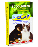 БиоФлор Антипаразитарный биоошейник для кошек и собак мелких пород, 0408