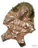 Зимний комбинезон блестящий золото 3 (спина 30-33см, обхват груди 50-57см, обхват шеи 34-42)