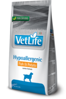 Vet Life Dog сухой корм 2кг Hypoallerg Fish&Potato для собак при пищевой аллергии
