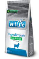 Vet Life Dog сухой корм 2кг Hypoallerg Egg&Rice для собак при пищевой аллергии (5272)