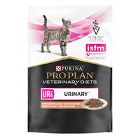 Проплан влажный корм Veterinary Diets UR Urinary с лососем для кошек при МКБ,85 г, пауч (3851/3809)
