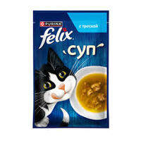 Felix Влажный корм для кошек Суп с Треской (48 г) Изысканное лакомство 5598