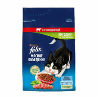 Felix Сухой корм для кошек Мясное объедение с Говядиной (600 г) 4126