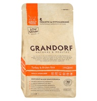 GRANDORF 400 гр Turkey&Brown Rice Adult Sterilised 400гр- индейка с рисом для взрослых стерилизованных кошек 5766