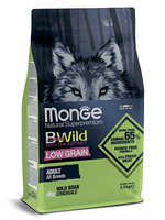 Monge сухой корм 2,5кг BWILD Adult для взрослых собак всех пор мясо Кабана низкозерновой