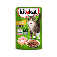Kitekat Влажный корм для кошек Сочные кусочки в соусе по-домашнему с курицей, 85 г,8720